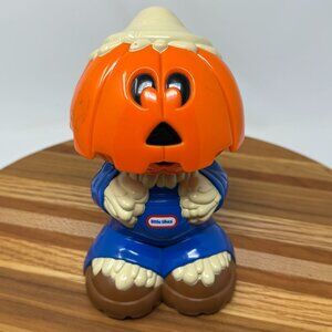 Vintage Little Tikes Scream Beams Head Pumpkin Scarecrow Flashlight Halloween